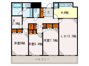 ﾘﾊﾞ-ｻｲﾄﾞ隅田ｾﾝﾄﾗﾙﾀﾜ-ﾊﾟﾚｽの物件間取画像